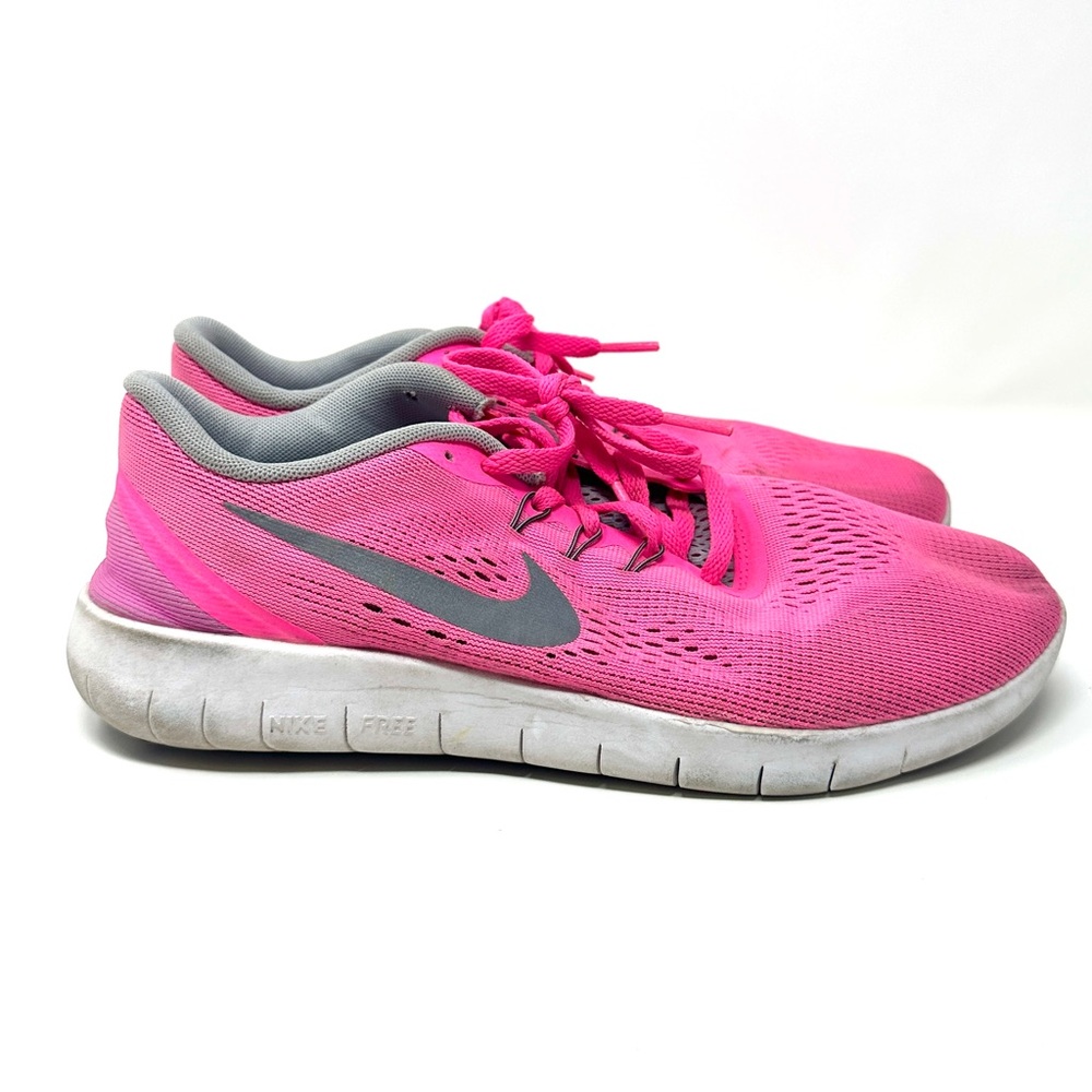 Nike Free Pink and Gray Athletic Shoes Lightweight Design (missing insoles)